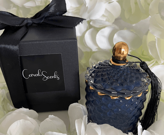 Luxury Candle Collection Royal Blue Geo 
